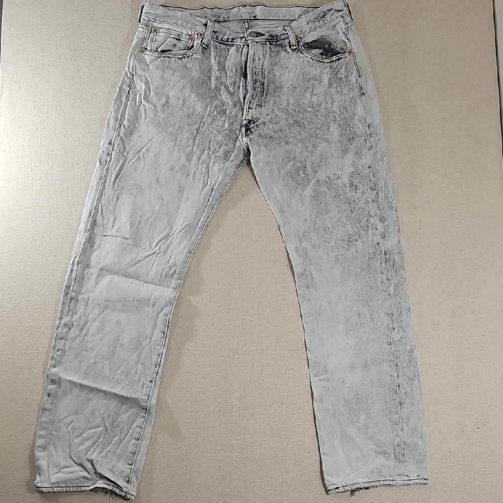 Levi's Black and White Denim Jeans 36x32